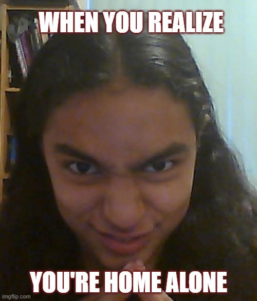 Home alone | WHEN YOU REALIZE; YOU'RE HOME ALONE | image tagged in funny,jokes | made w/ Imgflip meme maker