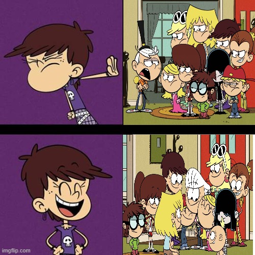 Luna likes seeing everyone being nice to Lincoln | image tagged in the loud house,nickelodeon,cartoon,sisters,approves,2020 | made w/ Imgflip meme maker