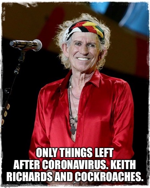 Keith Richards and Cockroaches.