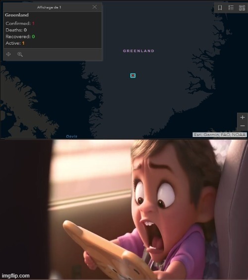 Oh no. | image tagged in covid-19,greenland,coronavirus,the end is near | made w/ Imgflip meme maker