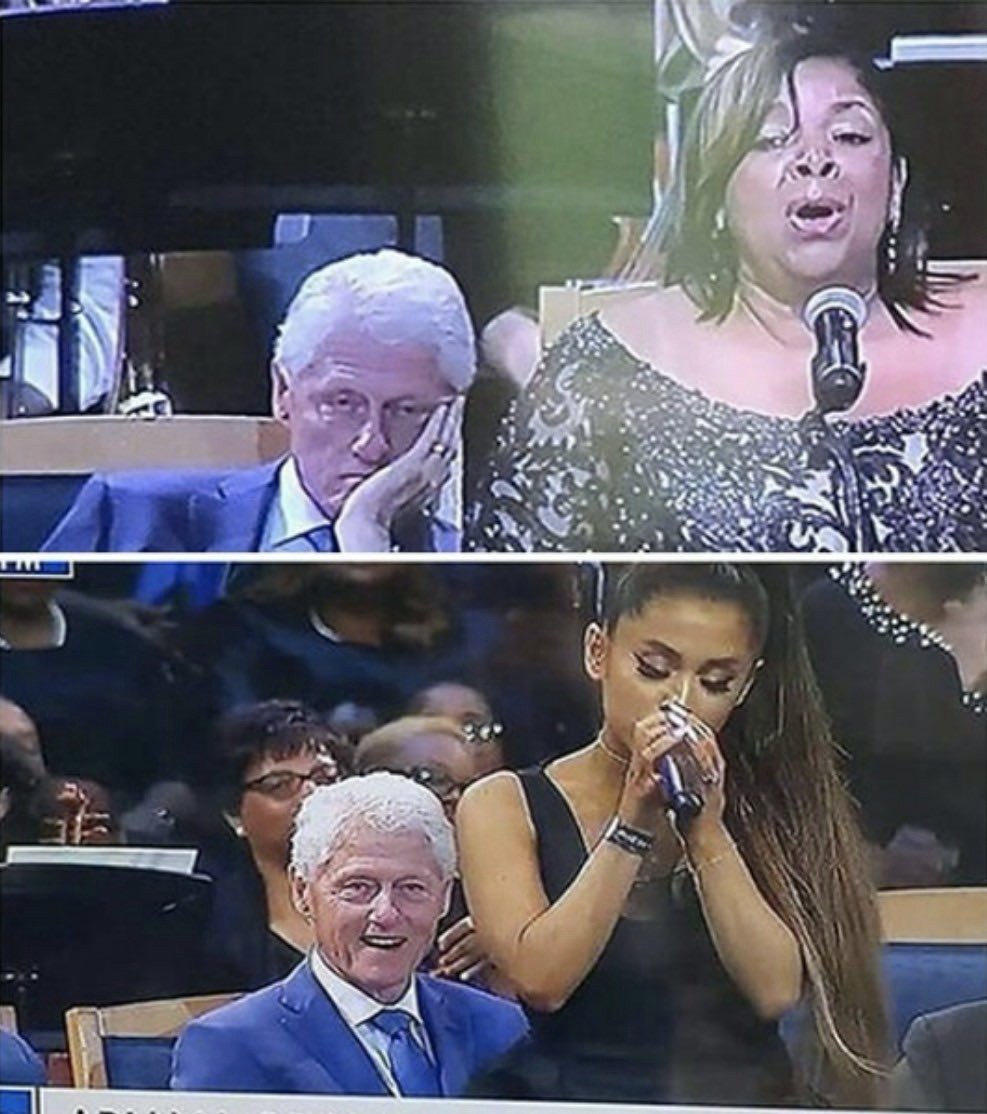 Bill Clinton Arianna Grande Blank Meme Template