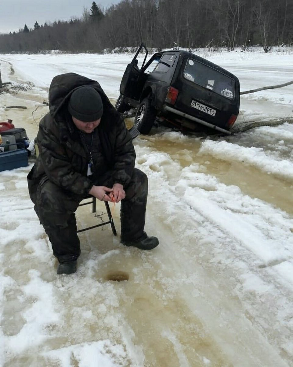 Fishing Guy And Drowning Car Blank Meme Template