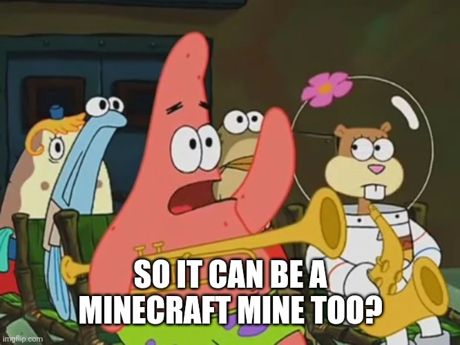 Is mayonnaise an instrument? | SO IT CAN BE A MINECRAFT MINE TOO? | image tagged in is mayonnaise an instrument | made w/ Imgflip meme maker