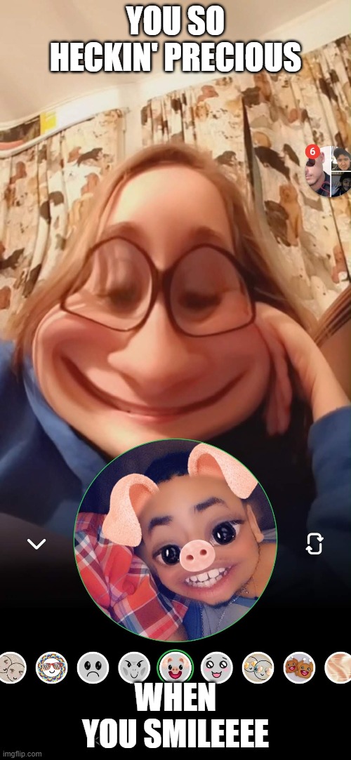 stephanieee | YOU SO HECKIN' PRECIOUS; WHEN YOU SMILEEEE | image tagged in smile,glasses,goofy,stephanie,ass | made w/ Imgflip meme maker