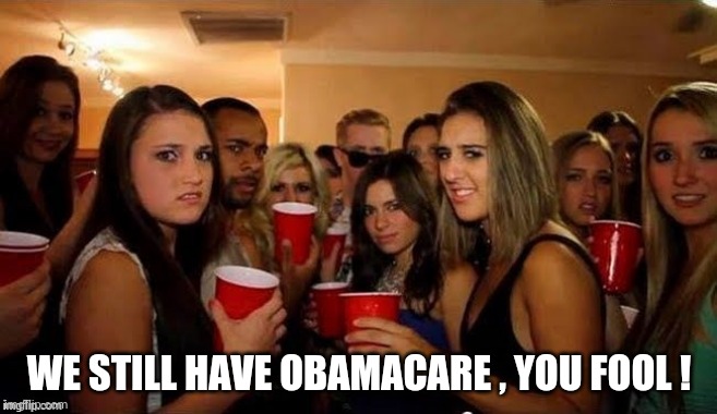 That's disgusting | WE STILL HAVE OBAMACARE , YOU FOOL ! | image tagged in that's disgusting | made w/ Imgflip meme maker