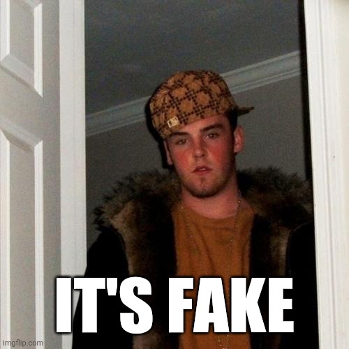 Scumbag Steve Meme | IT'S FAKE | image tagged in memes,scumbag steve | made w/ Imgflip meme maker