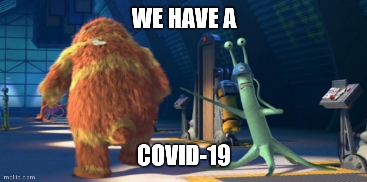 Covid19 | WE HAVE A; COVID-19 | image tagged in coronavirus,monsters inc | made w/ Imgflip meme maker