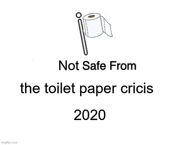 Marked Safe From | Not; the toilet paper cricis; 2020 | image tagged in memes,marked safe from | made w/ Imgflip meme maker