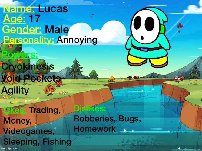 Lucas' Bio! | made w/ Imgflip meme maker