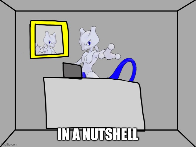 IN A NUTSHELL | image tagged in rai computer desk | made w/ Imgflip meme maker