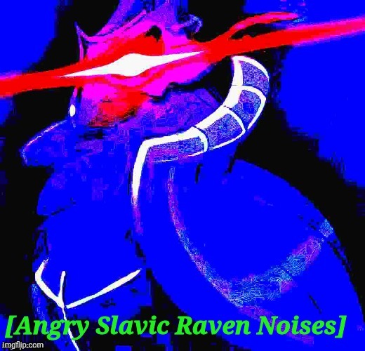 image tagged in angry slavic raven noises | made w/ Imgflip meme maker