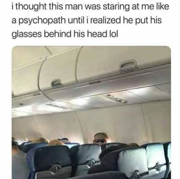 creepy dude on plane Blank Meme Template