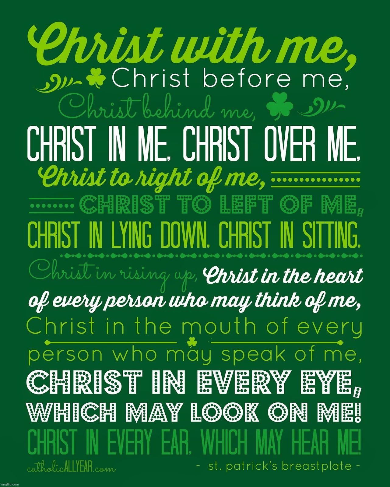 Prayer of St. Patrick | image tagged in st patrick's day | made w/ Imgflip meme maker