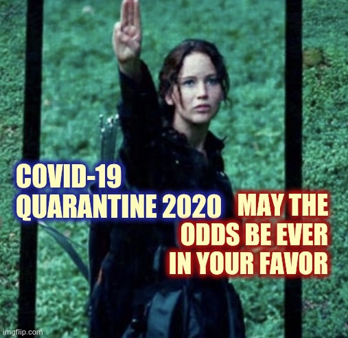 May The Covid-19 Odds Be Ever In Your Favor | COVID-19 QUARANTINE 2020; MAY THE ODDS BE EVER IN YOUR FAVOR | image tagged in may the odds,covid-19,coronavirus,quarantine,the hunger games,happy hunger games | made w/ Imgflip meme maker