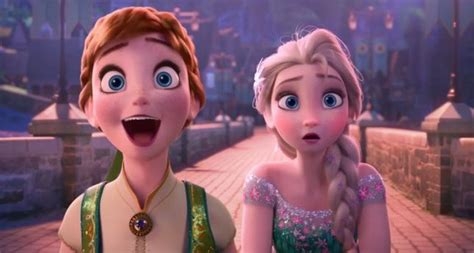 High Quality Happy Anna and Worried Elsa Blank Meme Template
