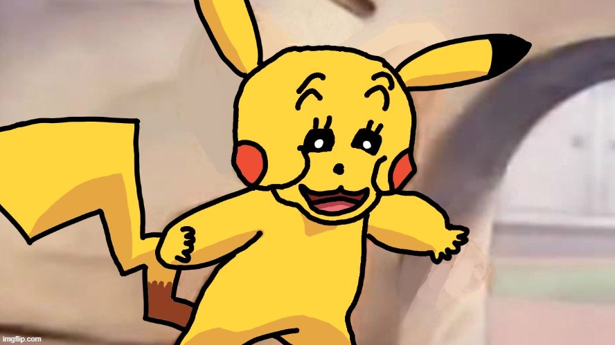 Polish Pikachu | image tagged in funny,pokemon,pikachu,polish jerry | made w/ Imgflip meme maker