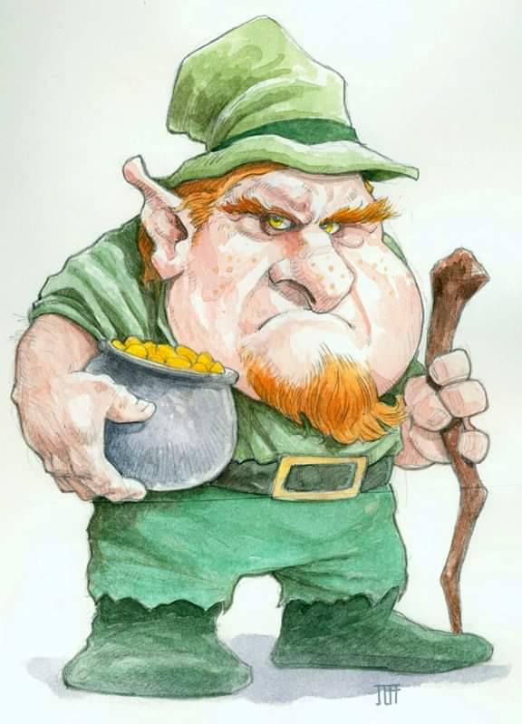 High Quality Grumpy leprechaun Blank Meme Template