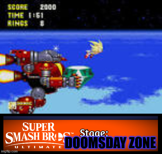 DOOMSDAY ZONE | image tagged in smash bros ultimate stage | made w/ Imgflip meme maker