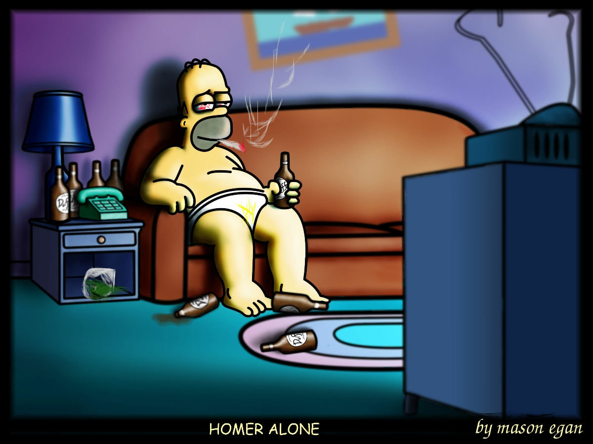 Homer Alone Blank Meme Template