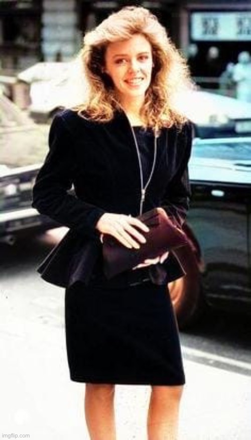 She means business | image tagged in kylie young,young,professional,dress,style,1980s | made w/ Imgflip meme maker