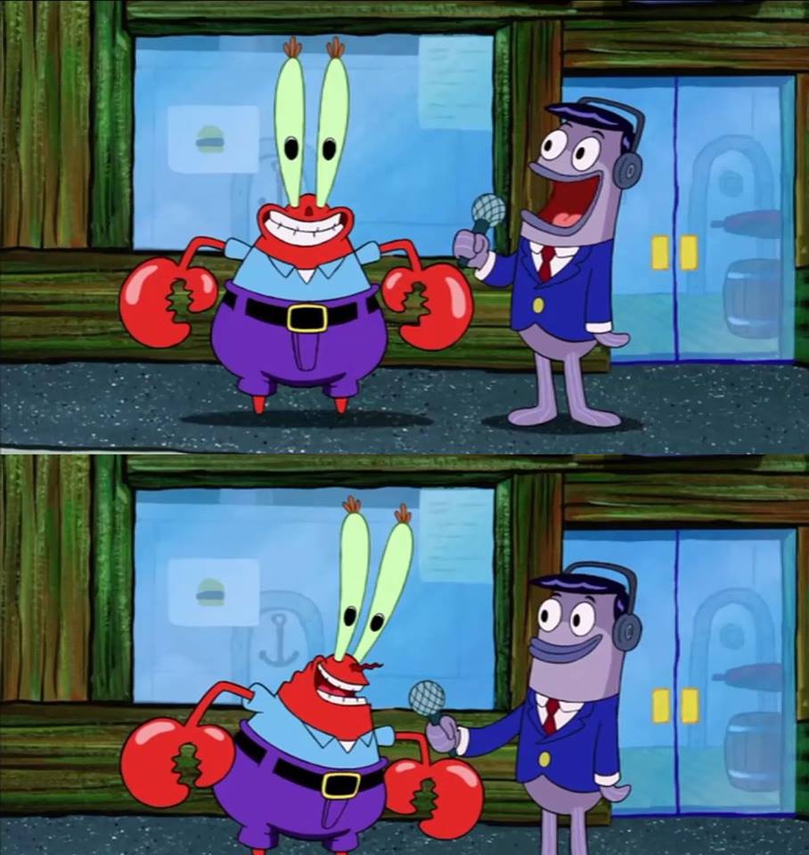High Quality Mr. Crab Interview Blank Meme Template