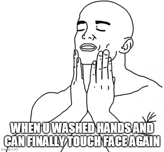 Feels Good Man | WHEN U WASHED HANDS AND CAN FINALLY TOUCH FACE AGAIN | image tagged in feels good man,memes | made w/ Imgflip meme maker