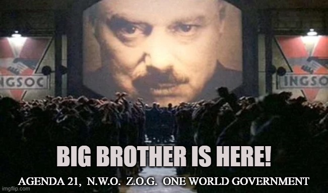 Oligarchical Collectivism | BIG BROTHER IS HERE! AGENDA 21,  N.W.O.  Z.O.G.  ONE WORLD GOVERNMENT | image tagged in government,donald trump,coronavirus,tyranny,big brother,us constitution | made w/ Imgflip meme maker