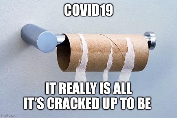 No More Toilet Paper | COVID19; IT REALLY IS ALL IT’S CRACKED UP TO BE | image tagged in no more toilet paper | made w/ Imgflip meme maker