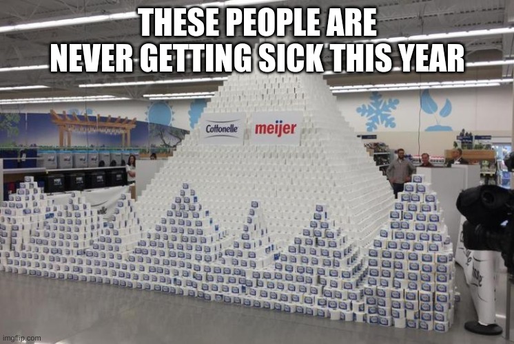 sick-proof toilet paper | THESE PEOPLE ARE NEVER GETTING SICK THIS YEAR | image tagged in coronavirus | made w/ Imgflip meme maker