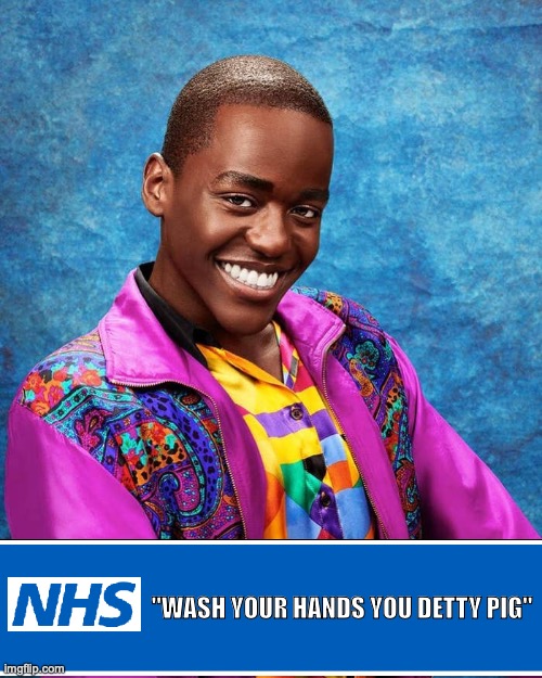 "WASH YOUR HANDS YOU DETTY PIG" | image tagged in coronavirus | made w/ Imgflip meme maker