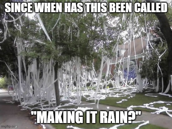 So much bling |  SINCE WHEN HAS THIS BEEN CALLED; "MAKING IT RAIN?" | image tagged in teepee,memes,make it rain,strippers | made w/ Imgflip meme maker