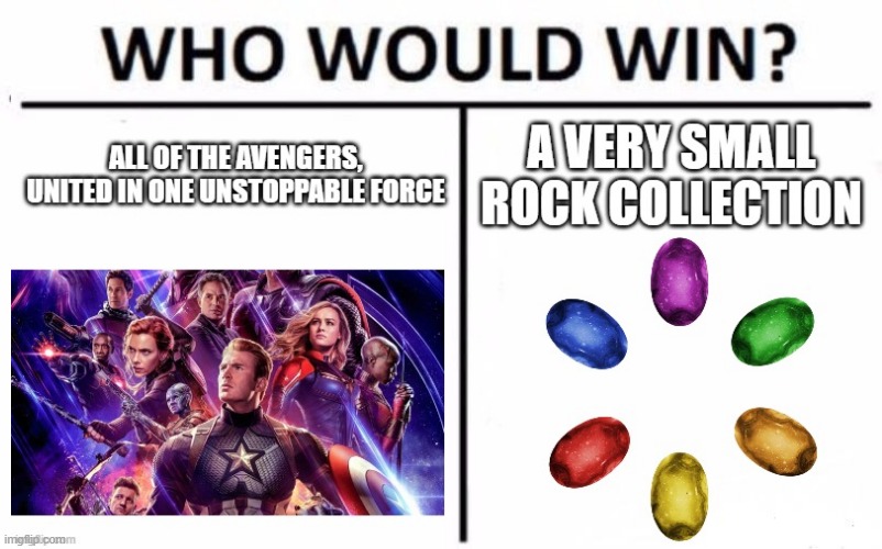 image tagged in avengers,whowouldwin,meme | made w/ Imgflip meme maker