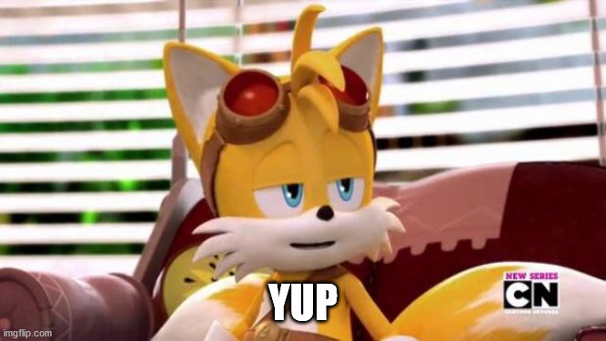Scumbag Tails | YUP | image tagged in scumbag tails | made w/ Imgflip meme maker