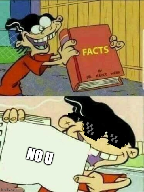 Double d facts book  | NO U | image tagged in double d facts book | made w/ Imgflip meme maker