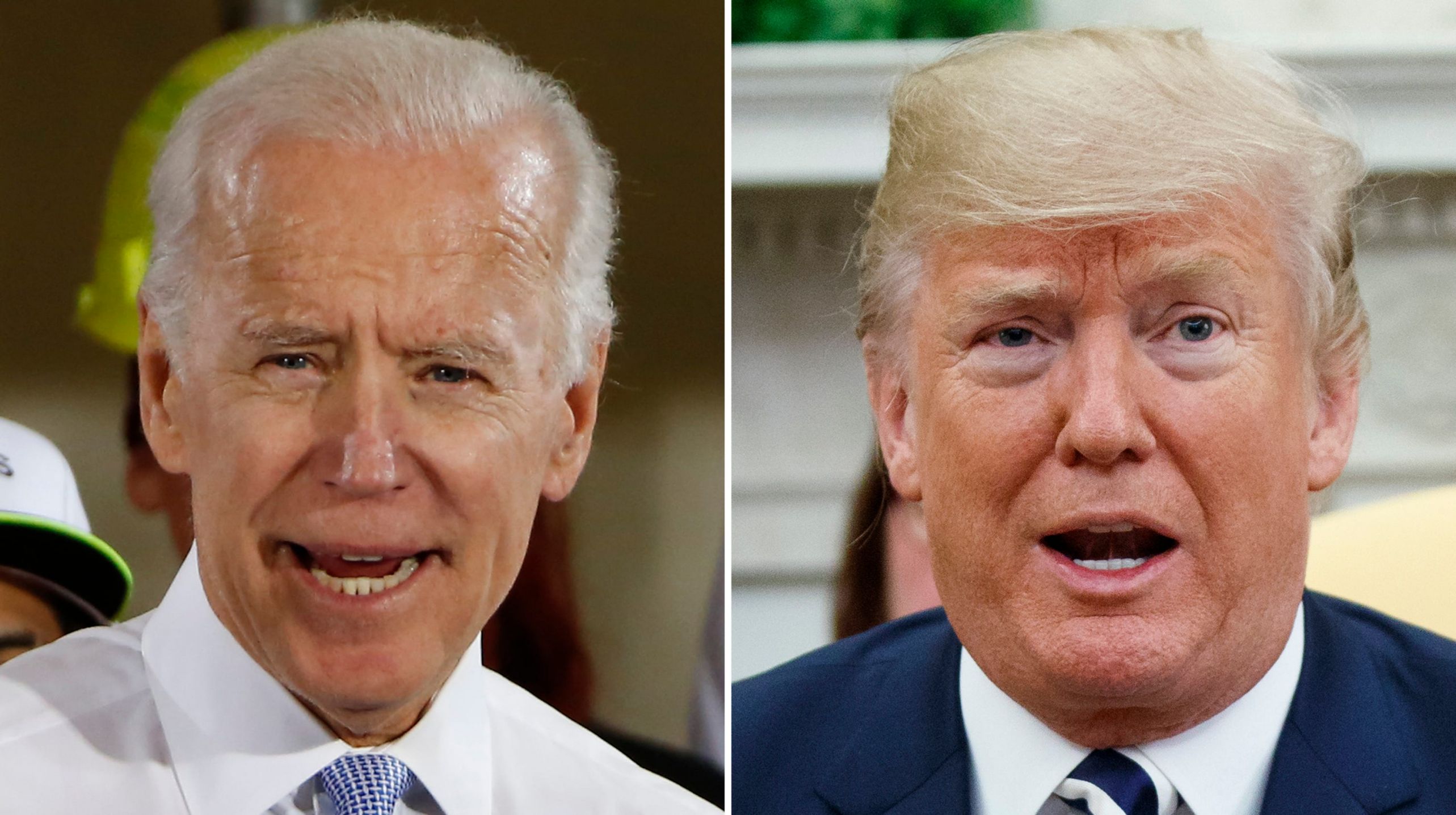 High Quality Biden isn't dilated, Trump is. Blank Meme Template