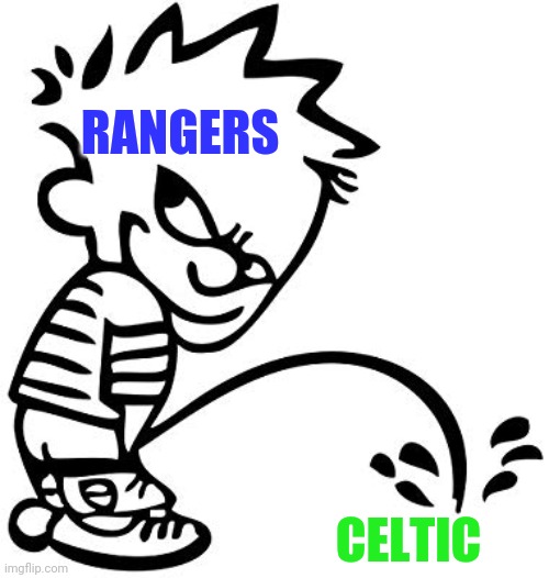 Weeing Boy | RANGERS; CELTIC | image tagged in weeing boy | made w/ Imgflip meme maker