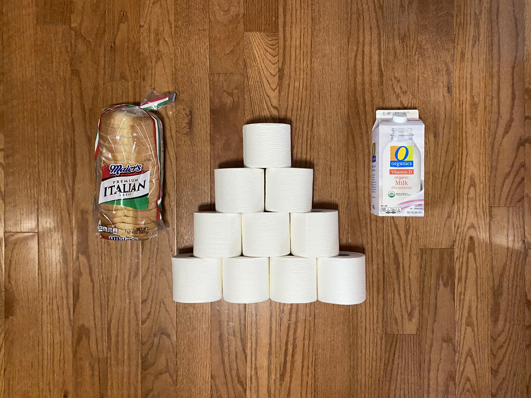 Bread, Milk, Toilet Paper Blank Meme Template
