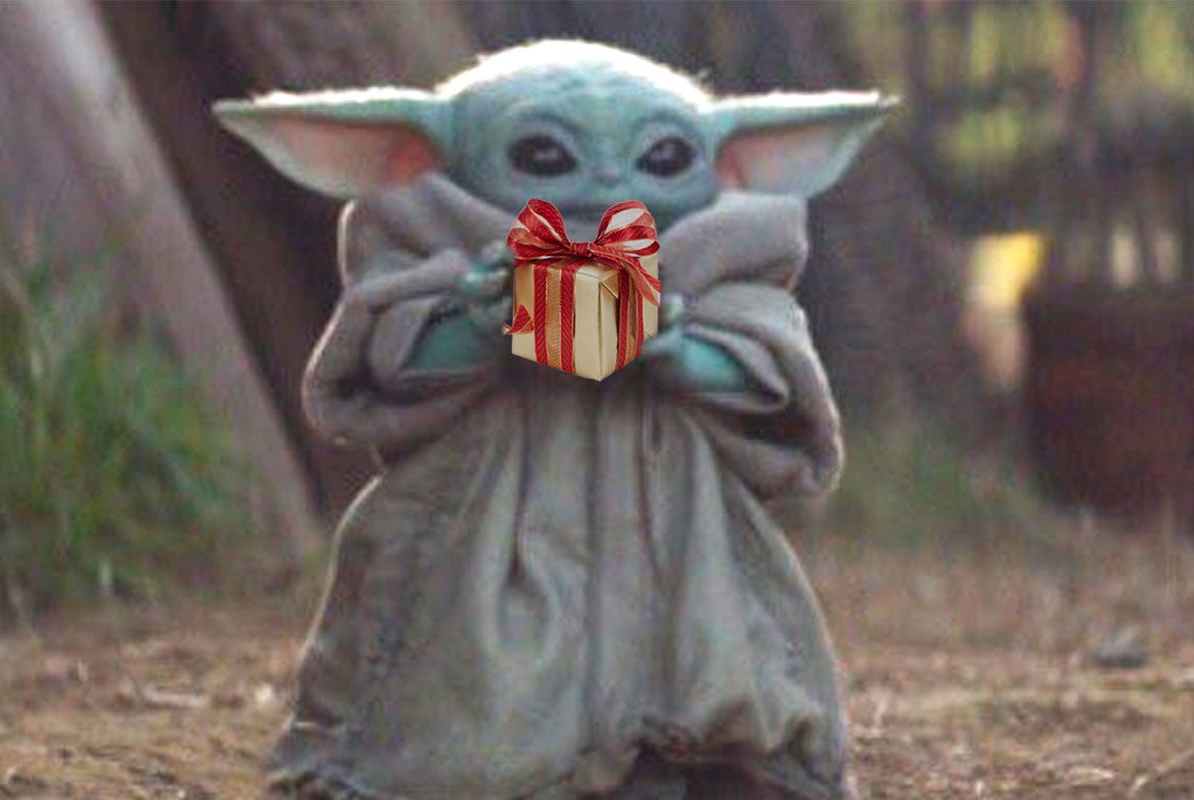 High Quality Baby Yoda Gift Blank Meme Template