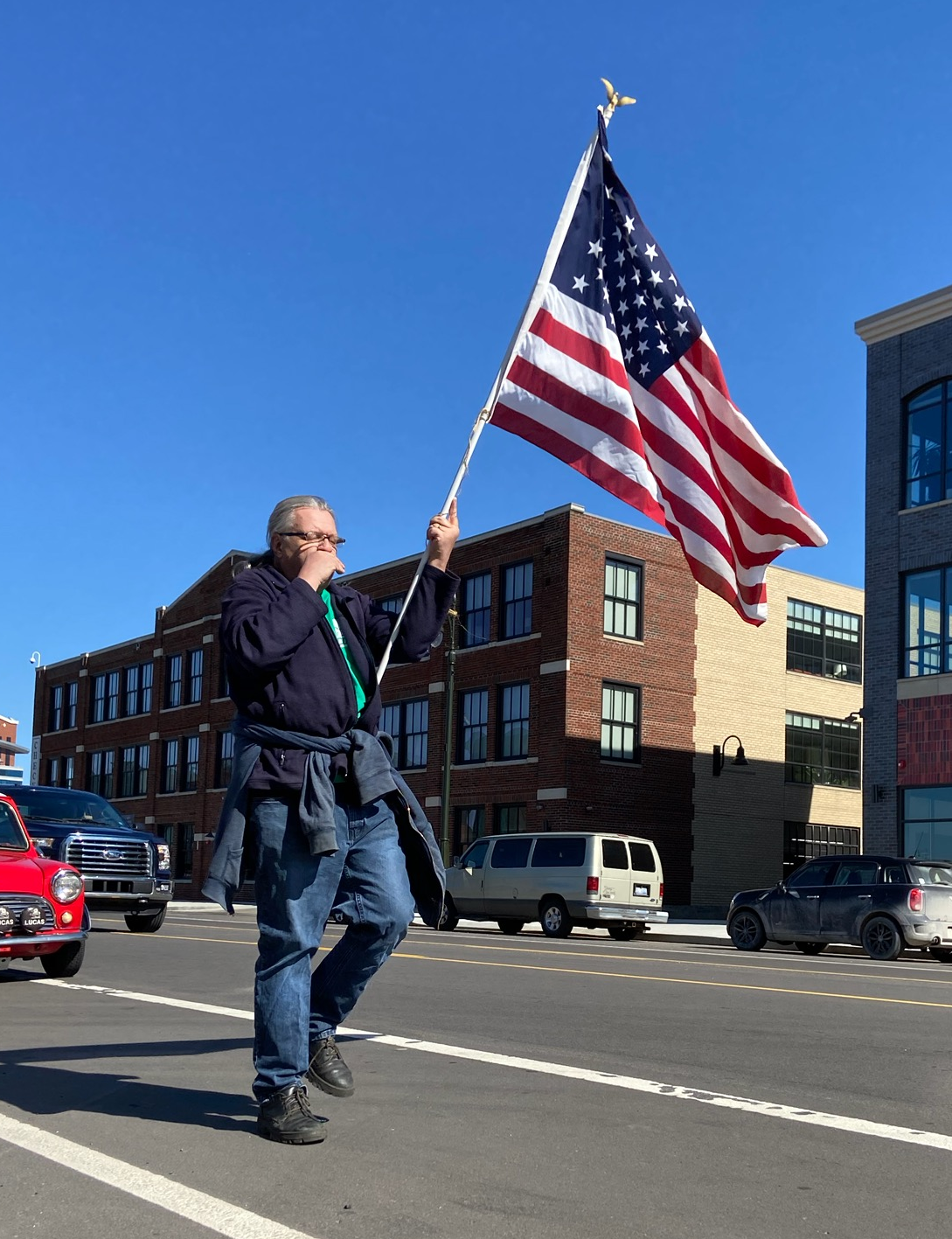 High Quality one man parade Blank Meme Template