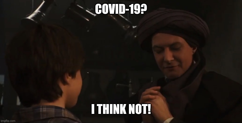 COVID-19? I THINK NOT! | image tagged in harry potter,funny,covid-19,2020 | made w/ Imgflip meme maker