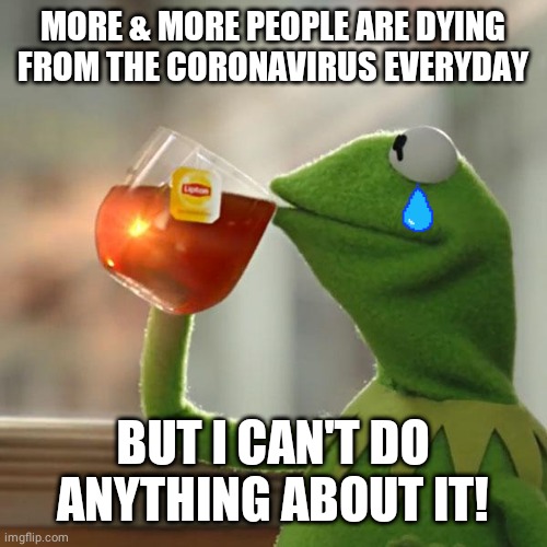 But That's None Of My Business Meme | MORE & MORE PEOPLE ARE DYING FROM THE CORONAVIRUS EVERYDAY; BUT I CAN'T DO ANYTHING ABOUT IT! | image tagged in memes,but thats none of my business,kermit the frog | made w/ Imgflip meme maker