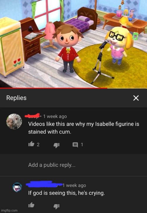 E | image tagged in isabelle,youtube comments,animal crossing,memes,funny,dank memes | made w/ Imgflip meme maker