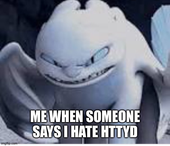 ME WHEN SOMEONE SAYS I HATE HTTYD | image tagged in how to train your dragon | made w/ Imgflip meme maker