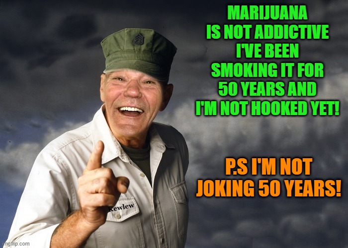 Some times I get higher than a cat's tail in the wind. | MARIJUANA IS NOT ADDICTIVE I'VE BEEN SMOKING IT FOR 50 YEARS AND I'M NOT HOOKED YET! P.S I'M NOT JOKING 50 YEARS! | image tagged in kewlew,smoke weed everyday | made w/ Imgflip meme maker