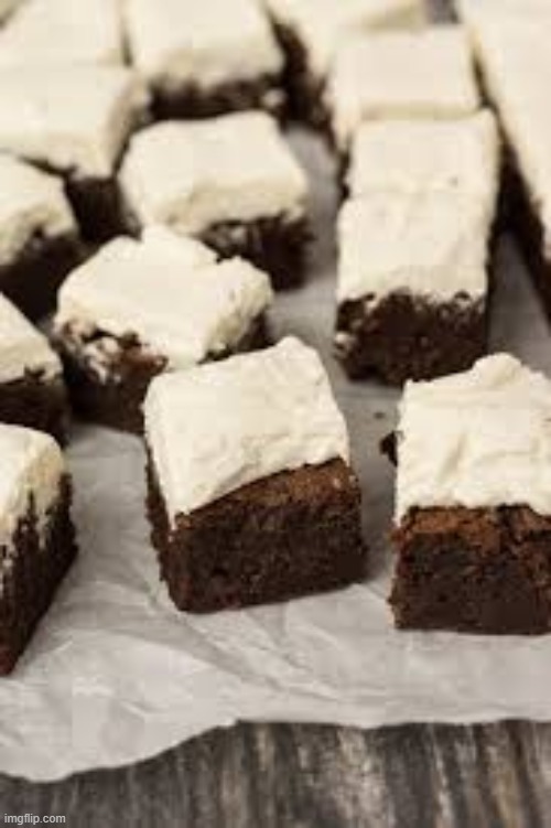 Brownies with White Fluffy Cream | made w/ Imgflip meme maker