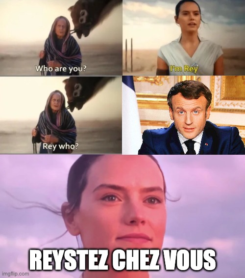 Rey Who? | REYSTEZ CHEZ VOUS | image tagged in rey who | made w/ Imgflip meme maker