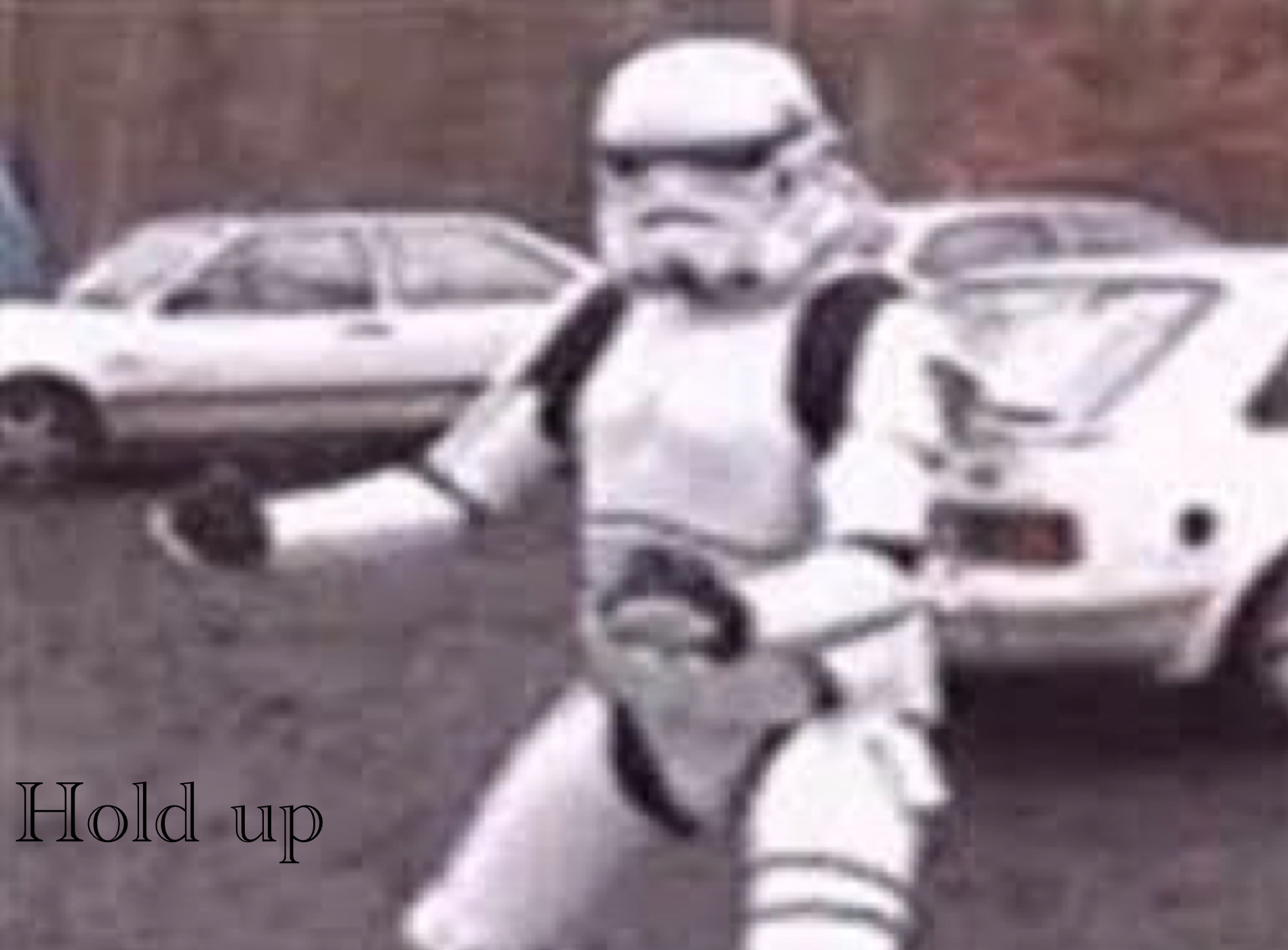 Stormtrooper hold up Blank Meme Template