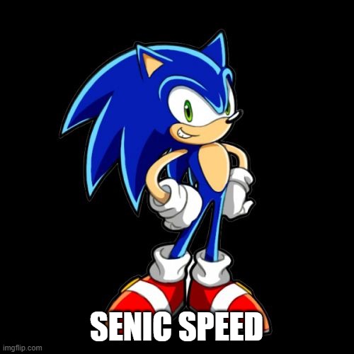 You're Too Slow Sonic Meme | SENIC SPEED | image tagged in memes,youre too slow sonic | made w/ Imgflip meme maker