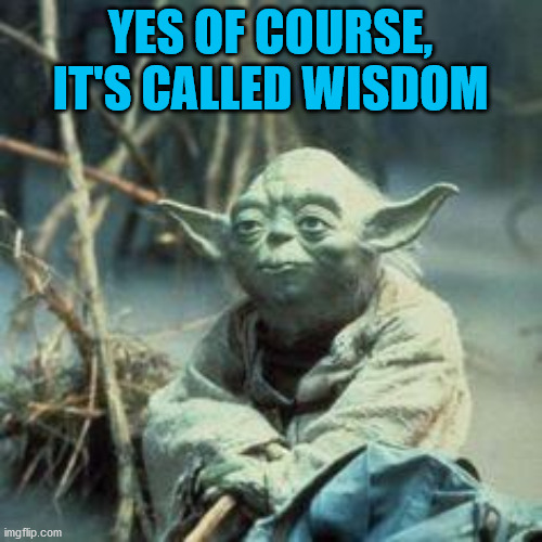 joda | YES OF COURSE, IT'S CALLED WISDOM | image tagged in joda | made w/ Imgflip meme maker