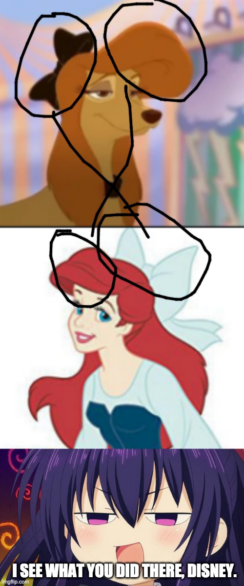 I SEE WHAT YOU DID THERE, DISNEY. | image tagged in i see what you did there - anime meme | made w/ Imgflip meme maker
